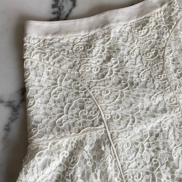 Rebecca Taylor Cream Lace Skirt - Picture 4 of 15